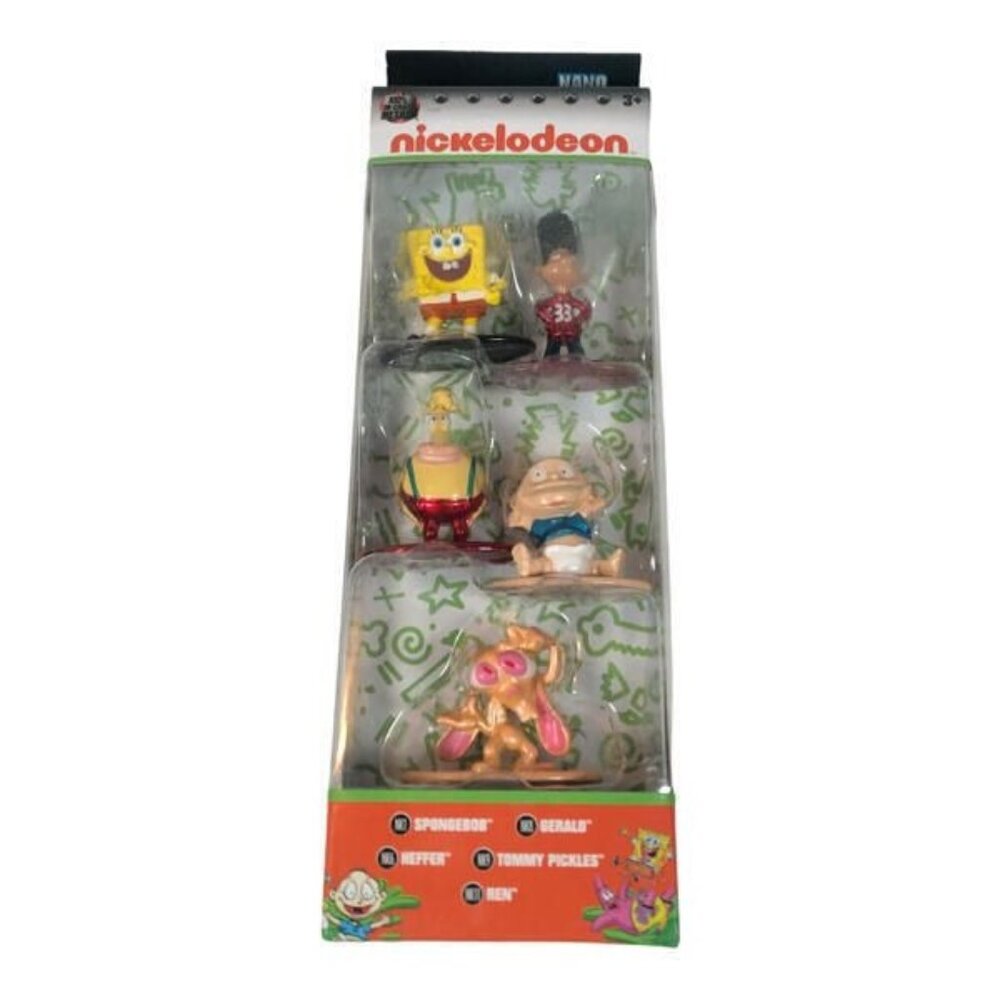 Nickelodeon Nano Metal Figures Spongebob Heffer Tommy Pickles Ren Gerald New
